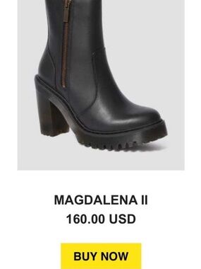 Black Chunky Heel Boot